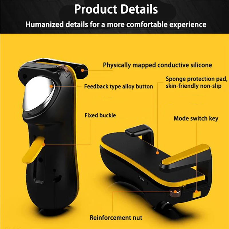 

CABE-6X Trigger Game Controller Capacitance L1R1 Fire Aim Button Gamepad Joystick For Ipad Tablet FPS Game For PUBG