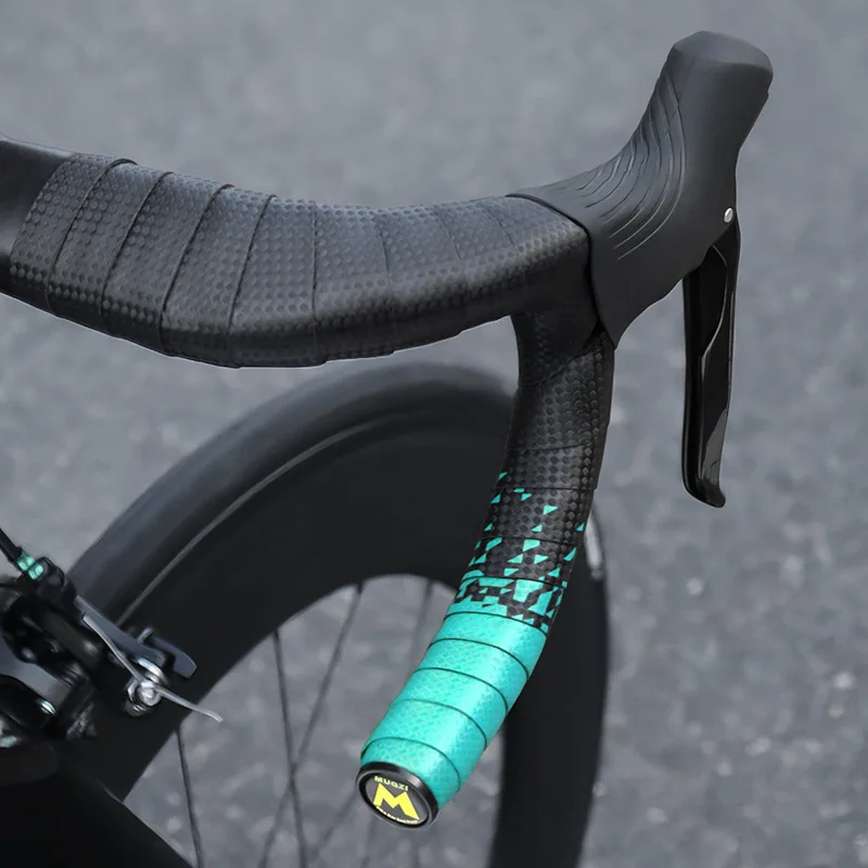 1pair Fixie Gear Road Bike Handlebar Tape Non-Slip Cushioned Gradient Color Breathable Grip Bicycle Handlebar Tape Accessories
