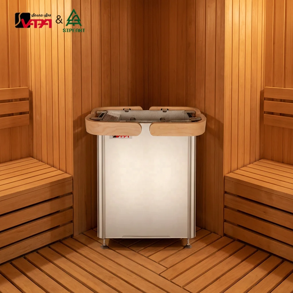 6KW Stainless Steel Electric Sauna Heater Freestanding Wall‑Mount Sauna Stove Control Unit Needs Matching For Sauna Room