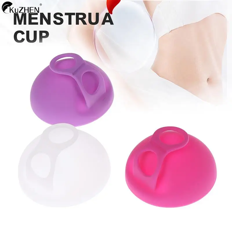 Menstrual Disc Medical Silicone Menstrual Cup For Women Lady Feminine Hygiene Menstruation Bowl Reusable Period Soft Disk w Ring