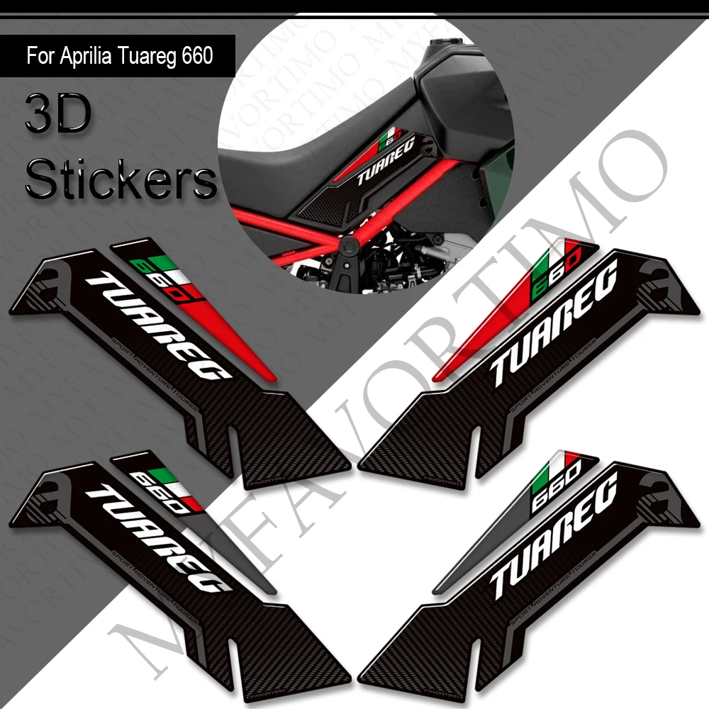 Motorcycle For Aprilia Tuareg 660 RALLY Tank Pad Decals Protector Screen Wind Deflector Handguard Gas Fuel Oil Adventure Sticker