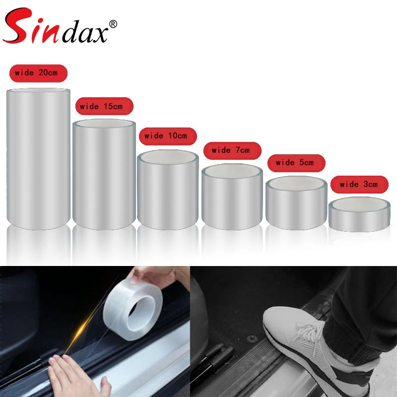 Transparent Car Door Protector Stickers Anti Scratch Nano Tape Auto Trunk Sill Sticker Scuff Protector Film Door Edge Protective