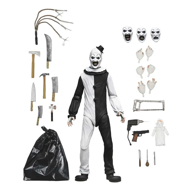 Neca 45251 Terrifier Art The Clown 7 Inch Action Figure Horror Movie Character Movable Joint Model Collectible Display Toy Gift view 2