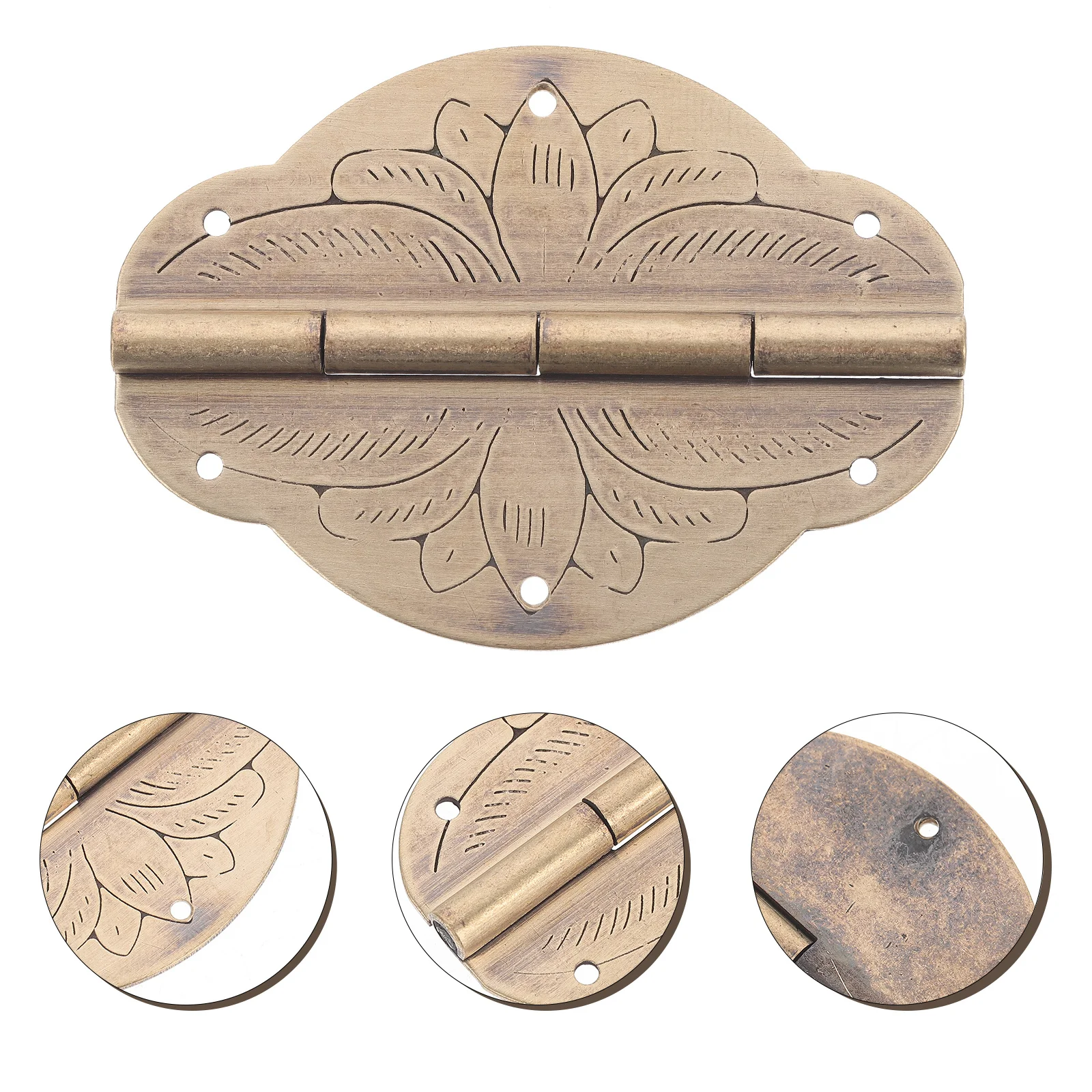 

2Pcs Brass Hinges for Cabinet Hinges Small Size for Wooden Storage Craft Cabinet Drawer Decorative Use