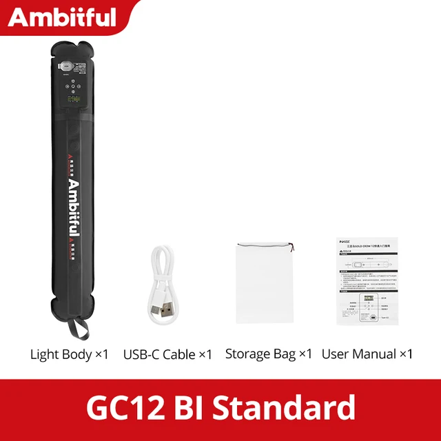 Ambitful GC12 ゴールドクロウ 12 柔軟な写真照明エアライト 2700K