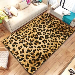 Leopard Print Printed Texture Fur Carpet For Living Room Panther Wild Tiger Lion Area Large Rug Non Slip Bathmat Home Decor Mat