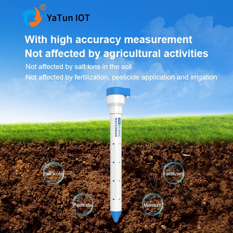 automatic soil environmental sensors soil EC salinity ing probe LoRa 4G wireless soil moisture testing tools