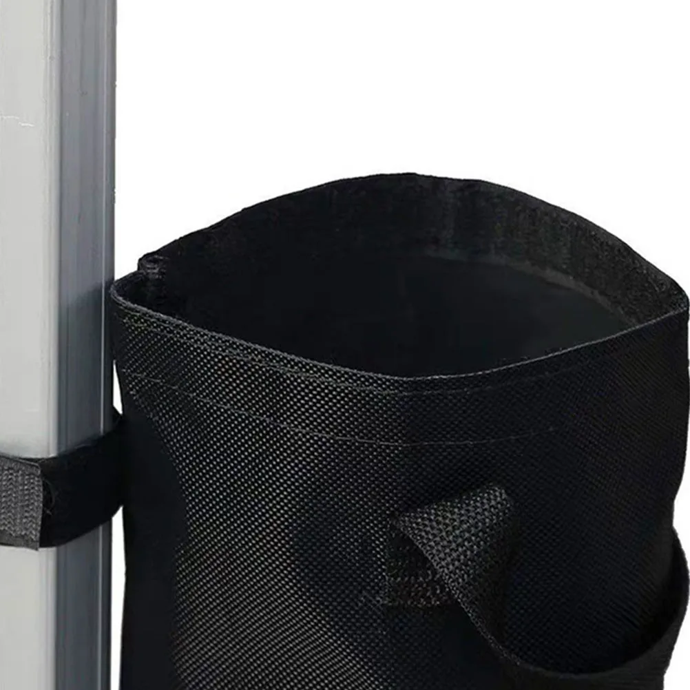 1pc Windproof Sandbag Oxford Cloth Single Camping Outdoor Folding Awning Fixed Sandbag for Outdoor Use (Single 15x40cm Black)