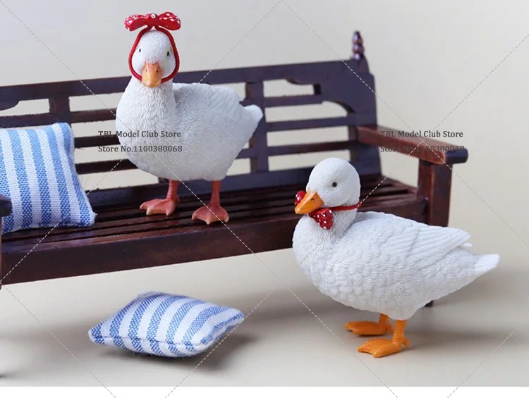 In Stock JXK2050 High 5.2cm Scale Static Cute Call Duck Simulate Mini Pets Home Decor Accessories Fit Soldier Action Figure Doll