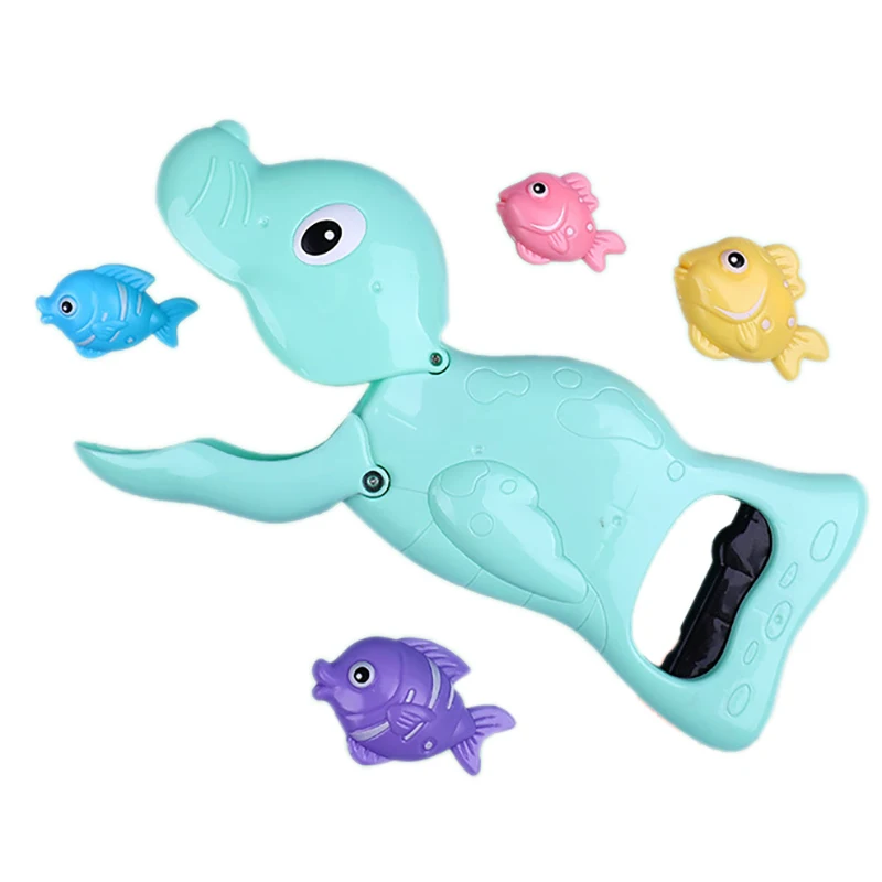 Colorful Cute Toy Claw Catcher Baby Bath Toy Fish Children Play Water Game Shower Toy Set