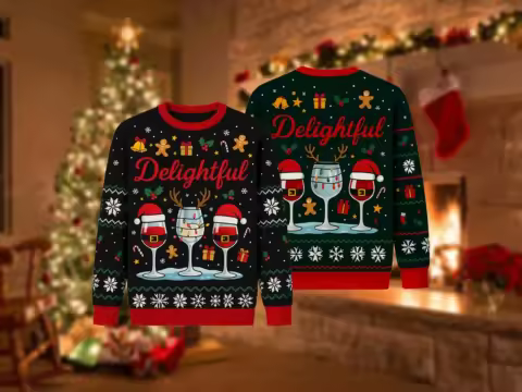 Funny Ai Ugly Christmas Sweater Funny Dab Santa Elf Reindeer Xmas Sweatshirt, Holiday Party Outfit, Novelty Winter Gift Pullover