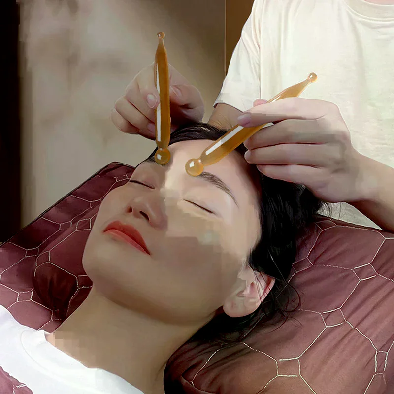1pcs Natural Jade Stick Stone Gua Sha Facial Massage Acupunctur Point Pen Chinese Medicine Guasha Beauty Messager Tool view 3
