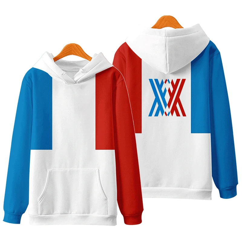 Liebling im Franxx Langarm pullover Nationalmannschaft 02 Anime rund um 3D Kapuzen mantel Pullover