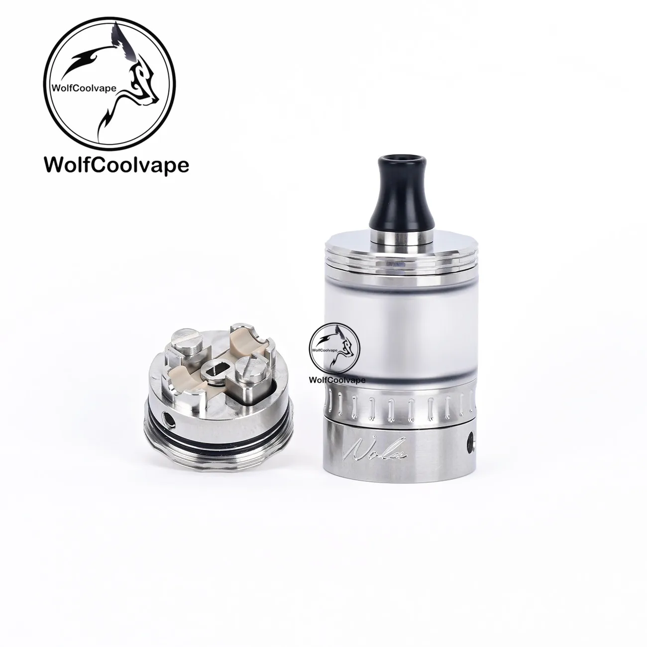 Wolfcoolvape NOLA mtl RTA رذاذ خزان vape قابل لإعادة البناء 3.2 مل دبوس هوائي 0.8/1.2/1.5/1.8/2.0/2.5/3.0/3.5 مللي متر 22 مللي متر خزان rta