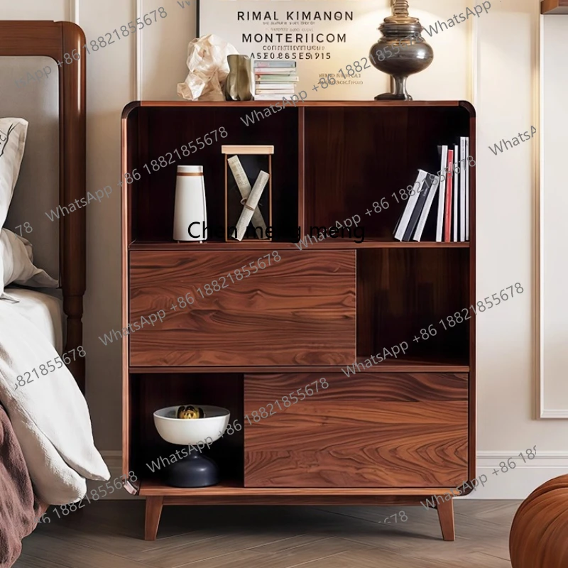 

Solid Wood Bookshelf Storage Rack Living Room Bookcase Display Floor-standing Multi-layer Storage Cabinet