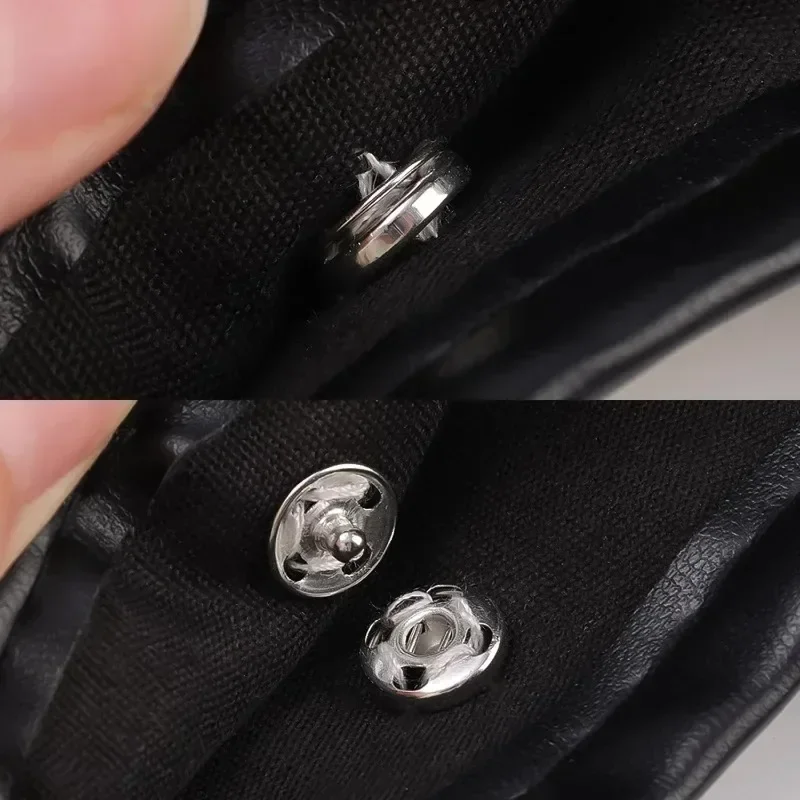 Juego de 50-100 Botones duraderos a presión de Metal, sujetadores sin costura con herramientas, bolsa de ropa, zapatos, cuero, artesanía firme, Kit de Hardware DIY