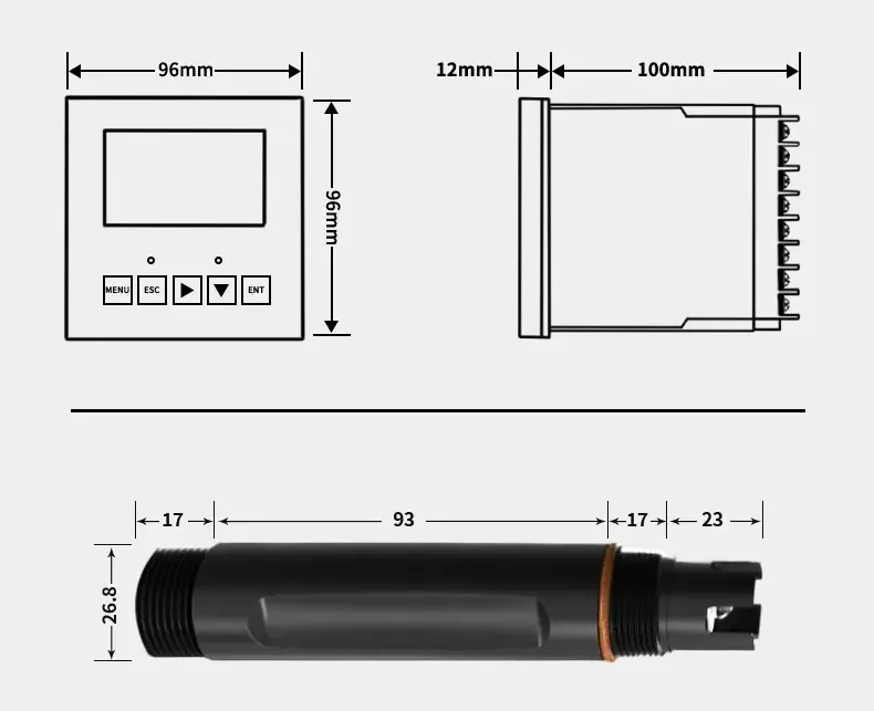 Digital orp pH sensor glass electrode application in industry online digital do sensor do probe water dissolved  sensor