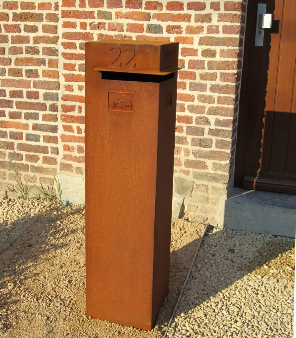 china manufacture heavy duty l corten steel garden mail box