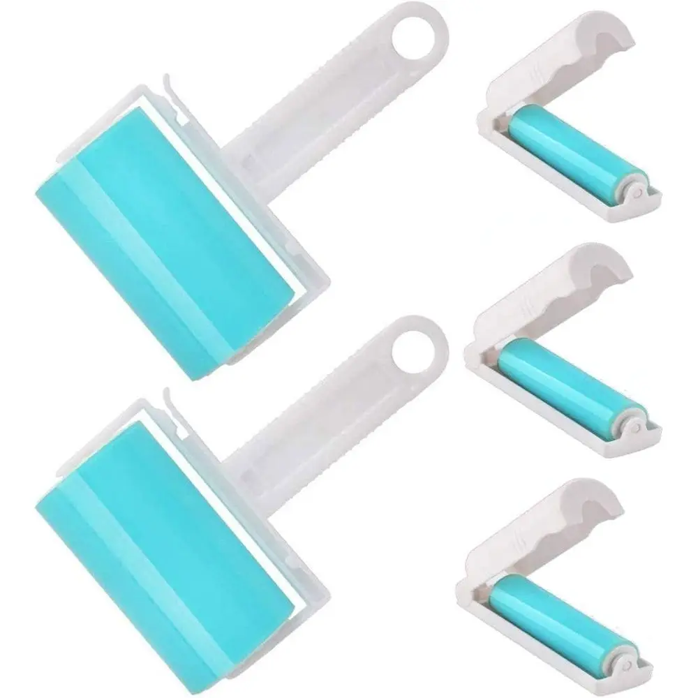 

5-Pack Reusable Lint Rollers with Washable Sticky Gel, Ideal for Pet Hair Removal and Clothing Cleanliness, Available in Large a