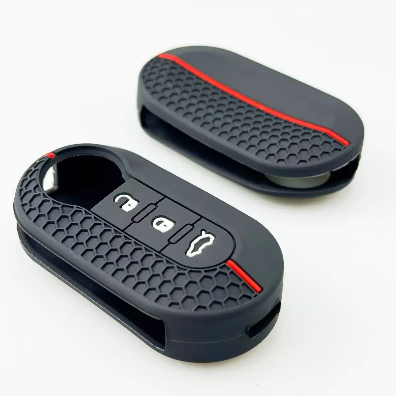 

For Fiat Ducato 500 500L Panda Grande Punto Lancia Musa Auto Shell Fob Keychain Accessories Silicone Car Flip Key Case Cover