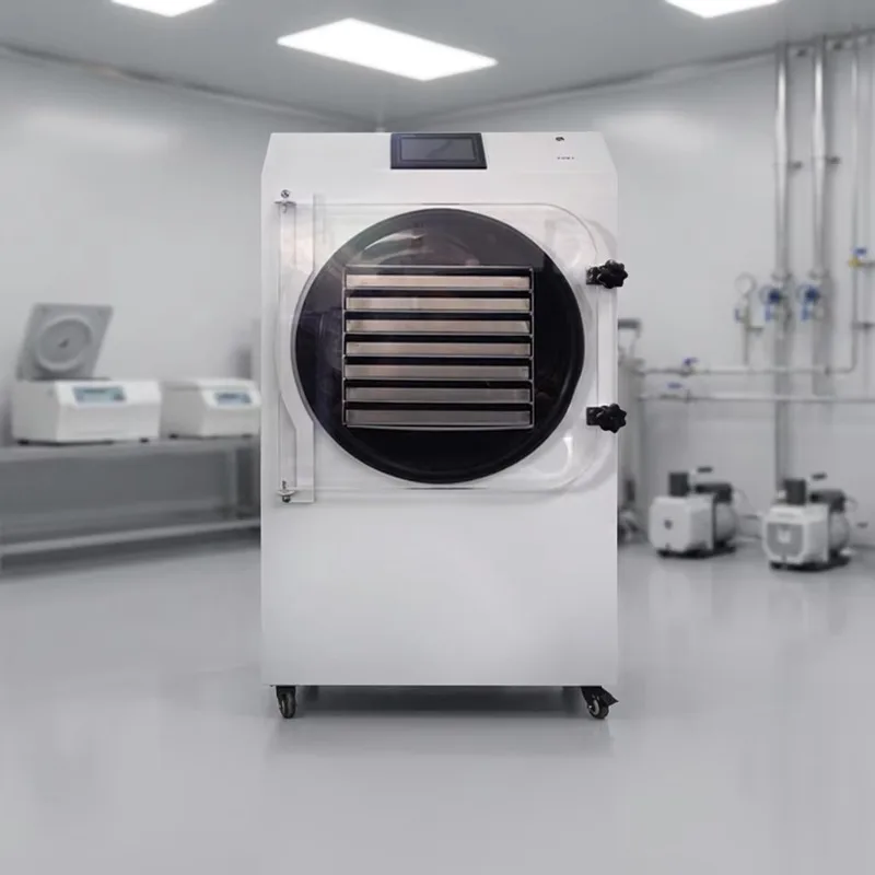 Home Vacuum Freeze Dryer Machine Food Lyophilizer for Fruit Vegetable Meat Pet Snack Herb Yogurt Freeze Drying Equipment OME