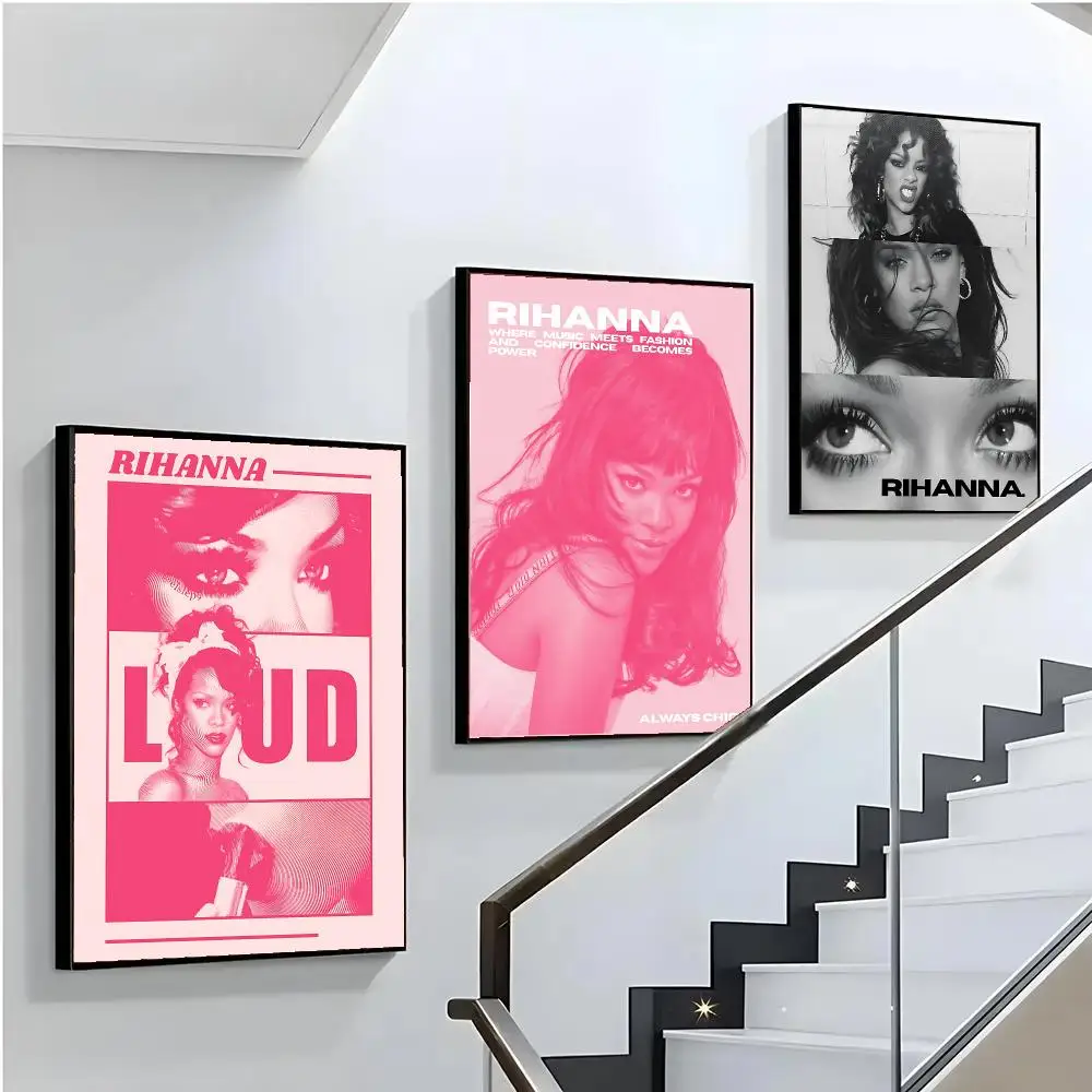 R-Rihanna Poster HD Wall Art Prints for Bedroom Living Room Office Bar Home Decor Modern Artwork