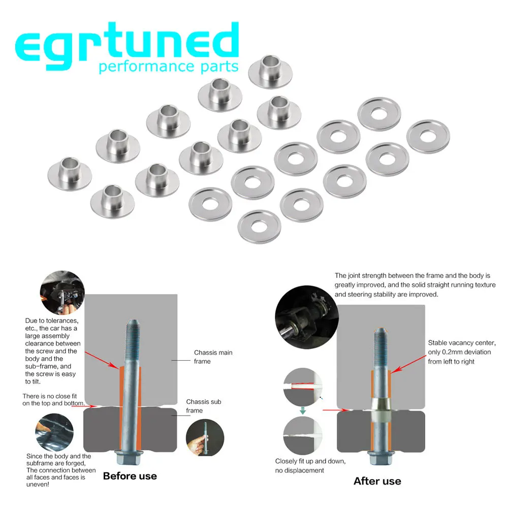 

Subframe LOCKUP ALIGNMENT KIT Rigid Collar Bushing SET For VW Golf MK6 Sagitar Touran Skoda Octavia Seat Leon PQ35 Aluminum