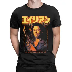 Alien ellen ripley 80s ficção científica retro filme weyland xenomorph yutani prometheus t camisa 100% algodão camisetas topos gráfico