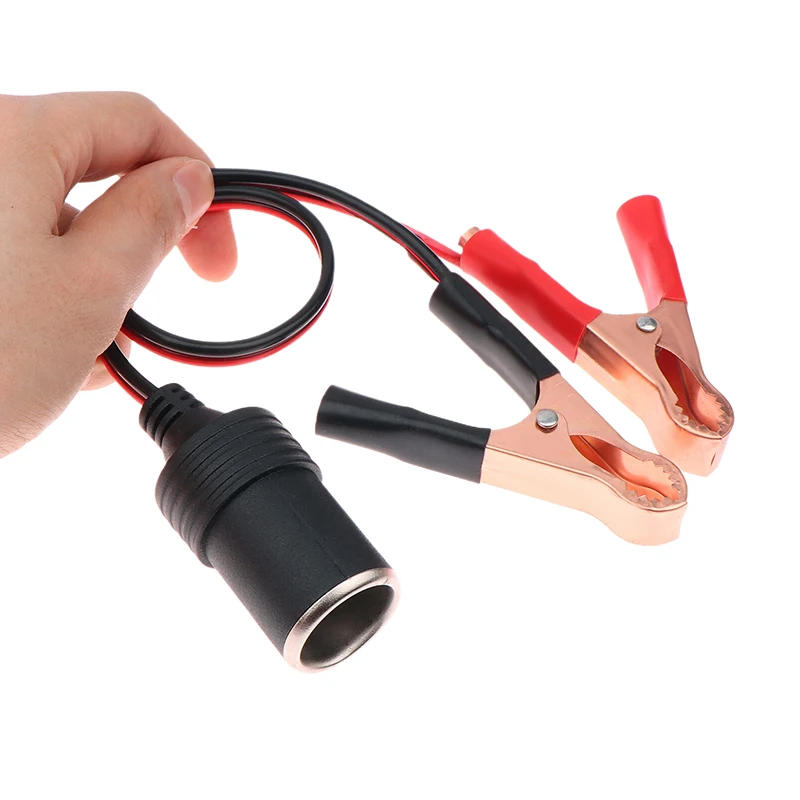 * * Hot 1 Piece 12V 50A Female Batteries Socket Plug Car Battery Terminal Clamp Clip Cigarette Power Socket Adaptor