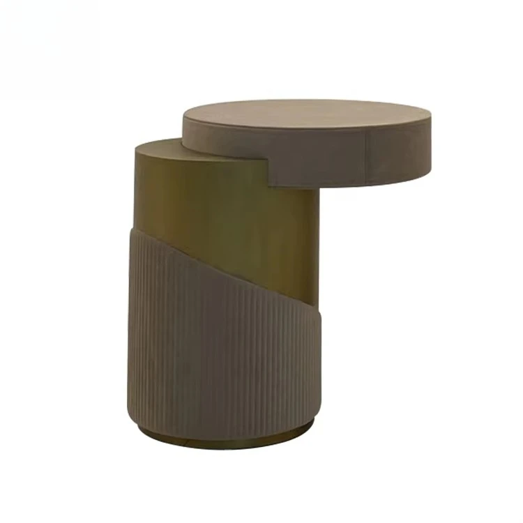 yr-Side Table Stylish High-end Side Table with Geometric Design High Quality Living Room Furniture for Villa and Hotel-