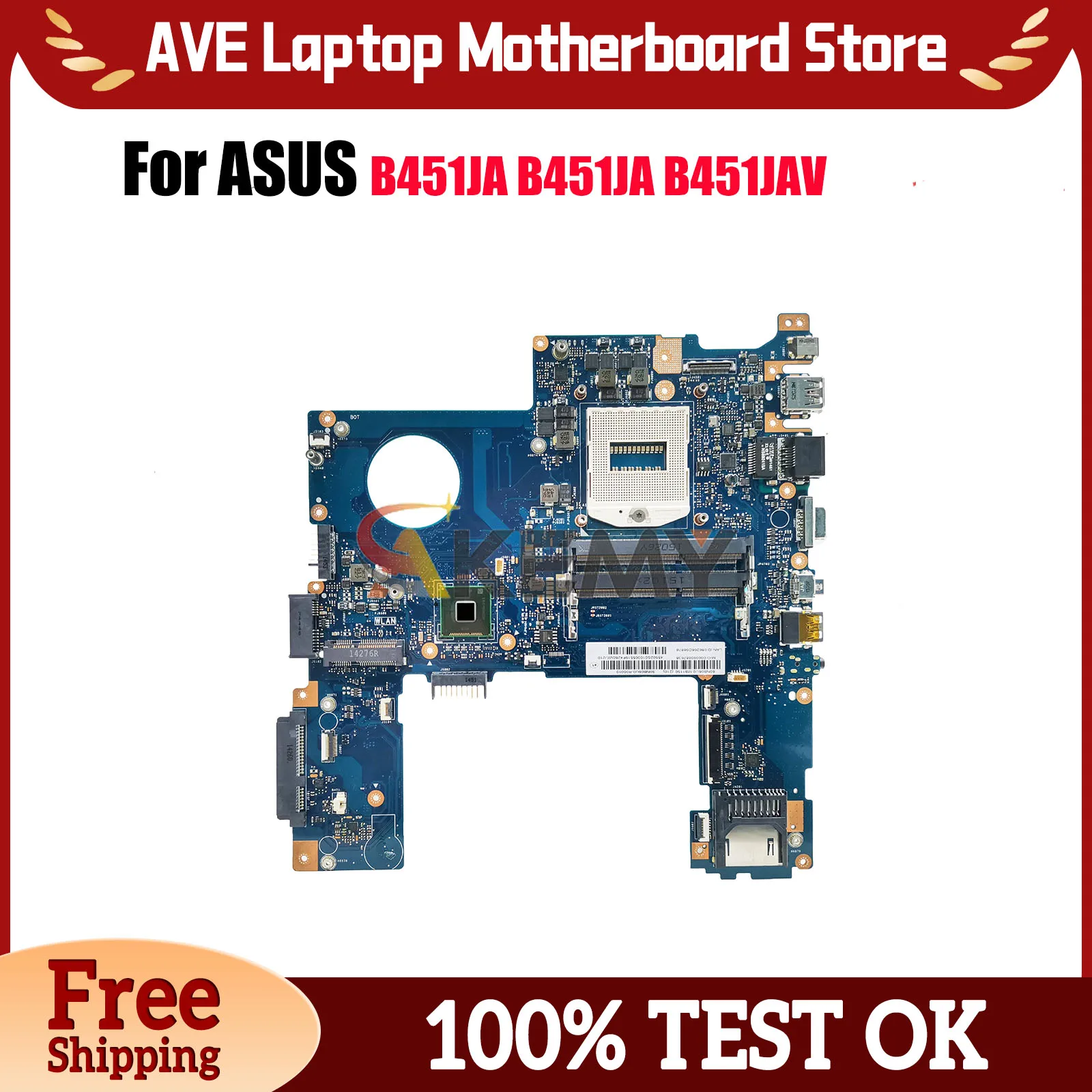 

B451JA Laptop Motherboard For ASUS ExpertBook B451JA B451J B451JAV Notebook Mainboard in stock 100% tests OK fast shipping