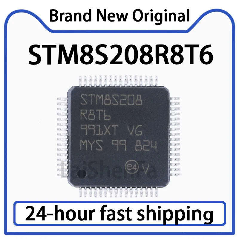 1 Uds STM8S208R8T6 LQFP-64 24MHz/64KB memoria Flash/microcontrolador de 8 bits MCU Stock Original