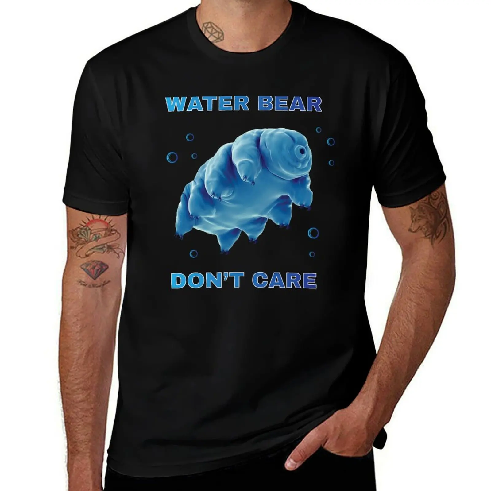 Water Bear Dont Care Tardigrade T-Shirt Retro Graphic Print T-Shirt