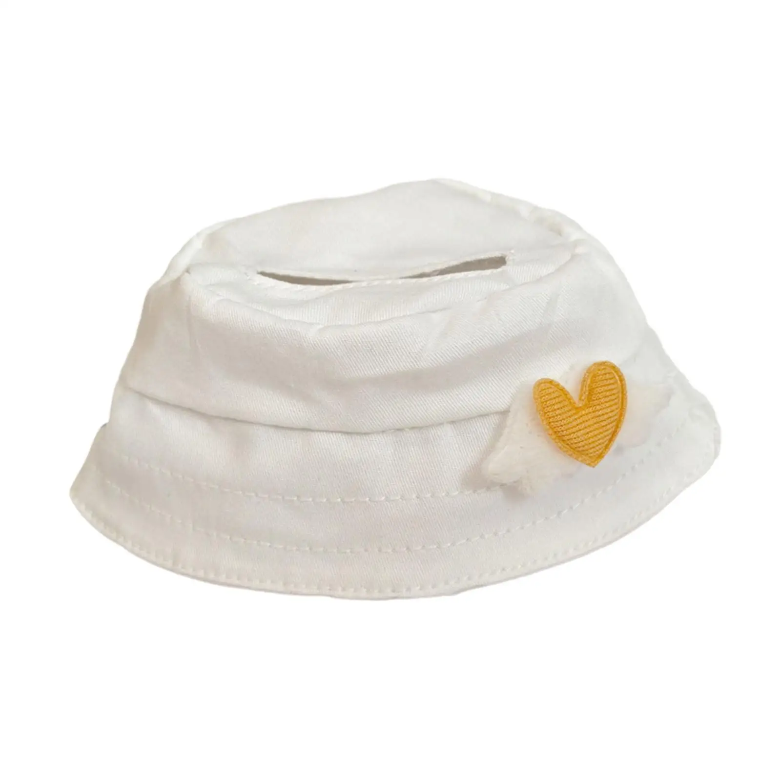 ミニバケットハット 17cmぬいぐるみ用 かわいい生地のつば広帽子 人形のドレスアップアクセサリー 女の子のおもちゃの衣装 写真の小道具