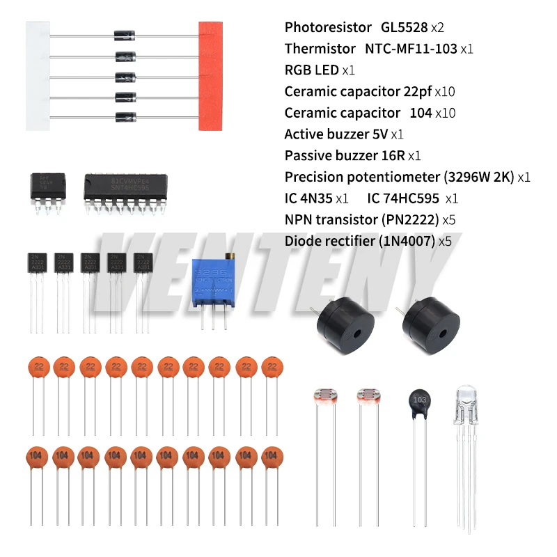 211 قطعة مكونات الالكترونيات الجديدة الأساسية كاتب كيت لاردوينو UNO MEGA2560 التوت بي مع LED الطنان مكثف المقاوم