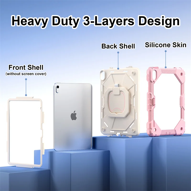 For iPad A16 11th 10th 10.2 9th 8th 7th 9.7 6th Generation Case Shockproof Tablet Cover For iPad Air 7 6 5 4 10.9 3 Pro 11 Funda
