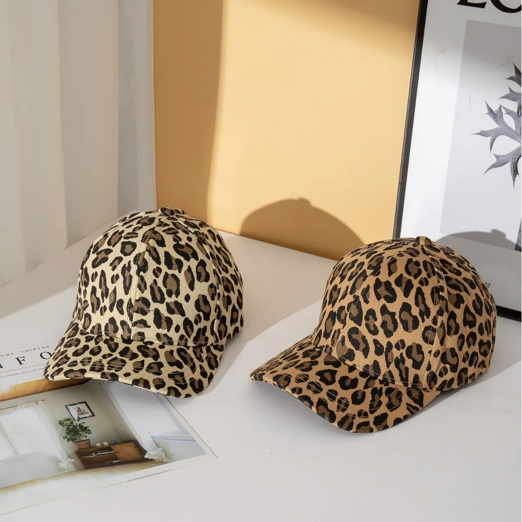 Baseball Caps for Women Leopard Print Baseball Hat Men Hip Hop Street Ponytail Messy Buns Outdoor Sport Hats
