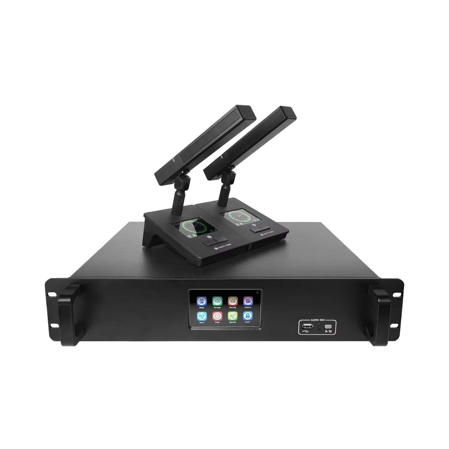 M professional wireless digital audio discussion conference system with full-color Ips touch screen/voting/check-in/recording