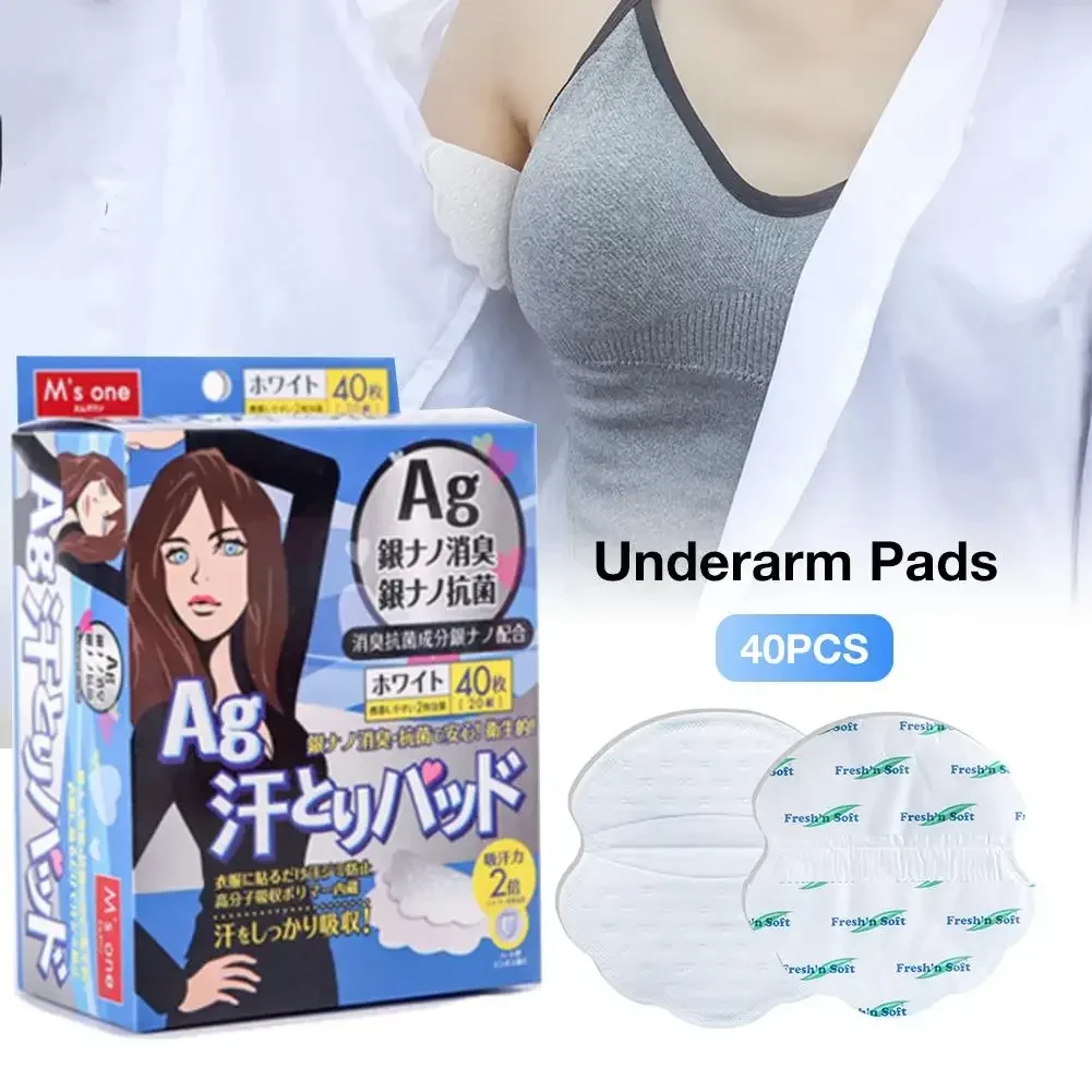 20/40 Stuks Japan Oksels Zweetkussens Voor Onderarmpakking Van Zweet Wegwerp Anti Zweetstickers Absorberen Pads Oksels Voeringen