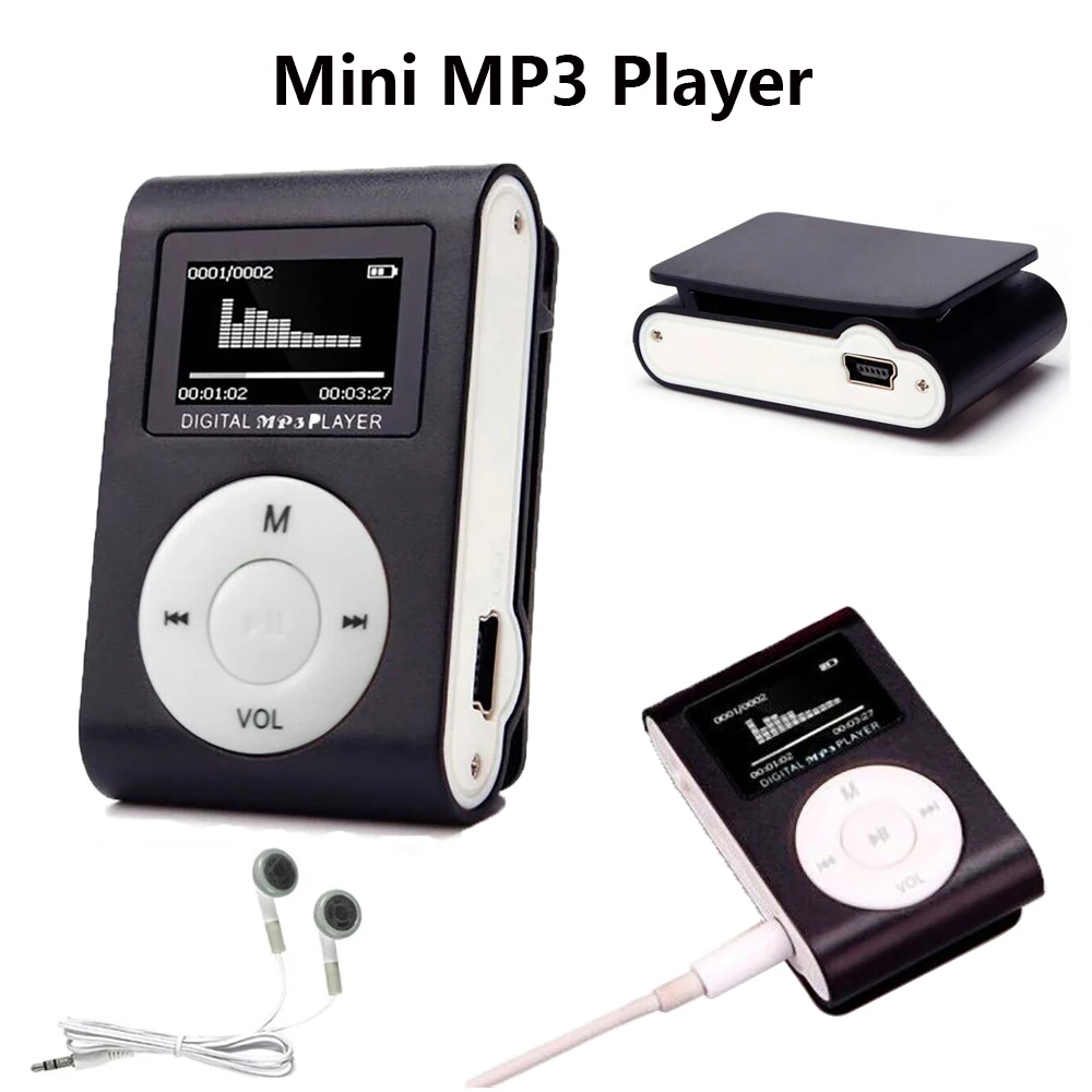 Mini MP3 Player Hifi Mini USB Clip Support 32GB Micro SD TF Card Fashionable Portable Mini USB MP3 Player Walkman