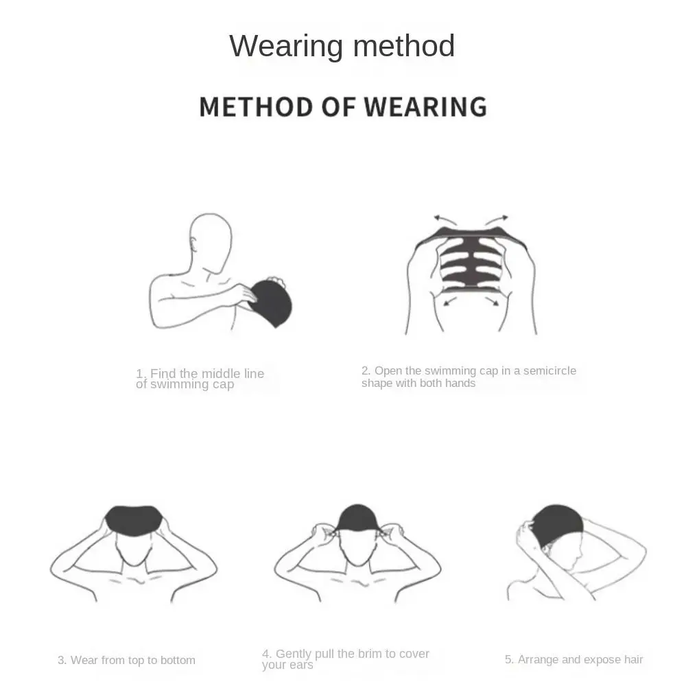 لؤلؤة الأزهار البتلة قبعة السباحة الشعر الطويل خمر نمط قبعة السباحة خفيفة الوزن تنفس قبعة السباحة الرياضات المائية #6