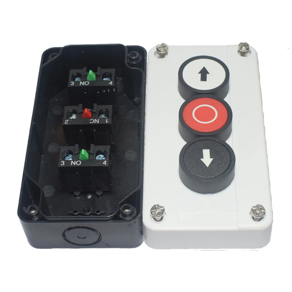 1pc Waterproof Button Control Box 1/2/3/4 Hole Multiple Port XB2 XAL B324 B334 Switch For Industrial Applications Control System