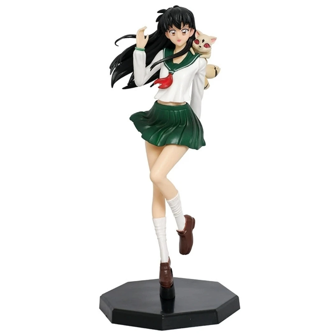Figurine de dessin animé Inuyasha debout Higurashi Kagome, 26cm, Collection de statues, décoration de bureau, jouets d'ornement, cadeaux pour fans