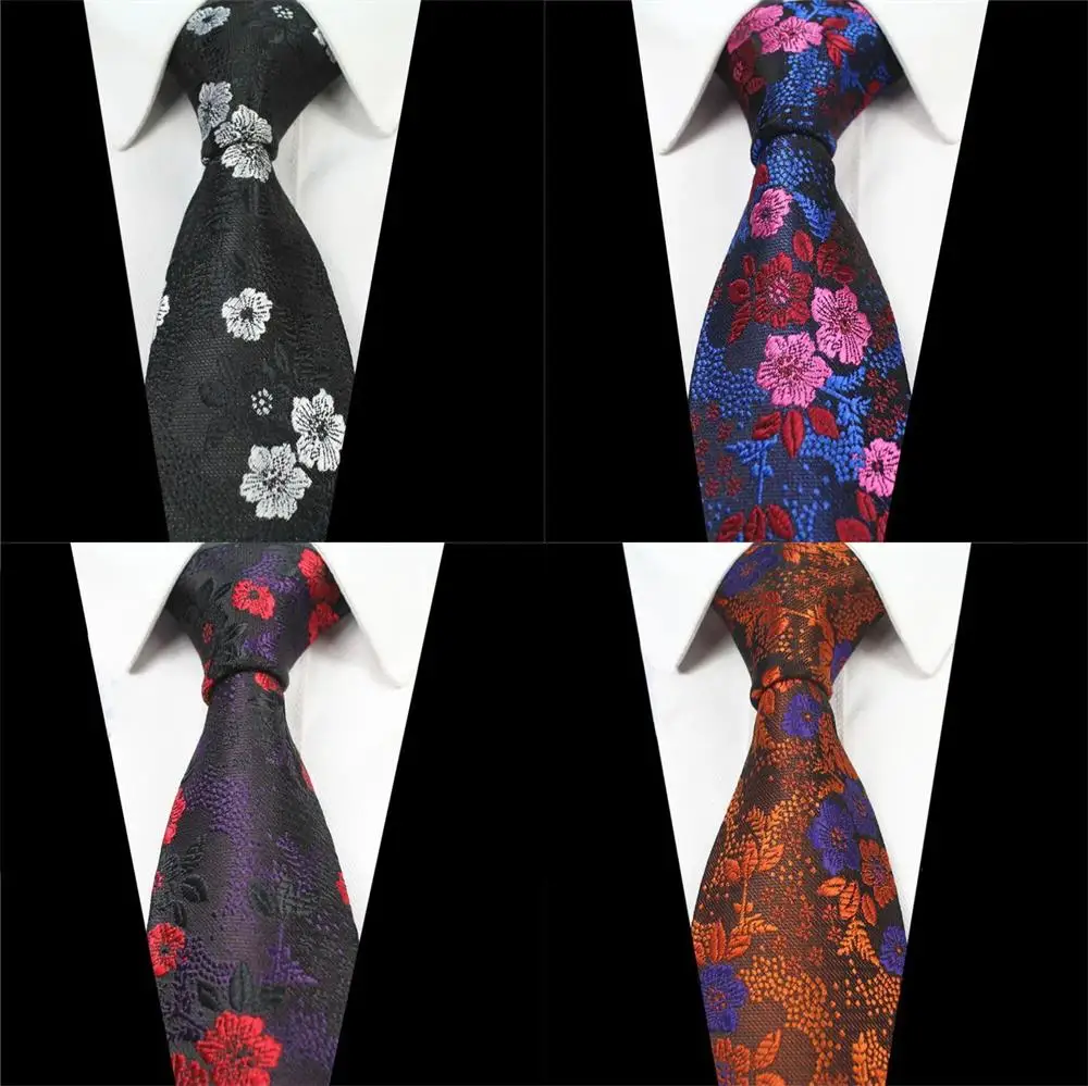 

GUSLESON New Style 8cm Men's Classic Floral Tie Men's Formal Business Office Wedding Accessories Tie Men's Gift Party