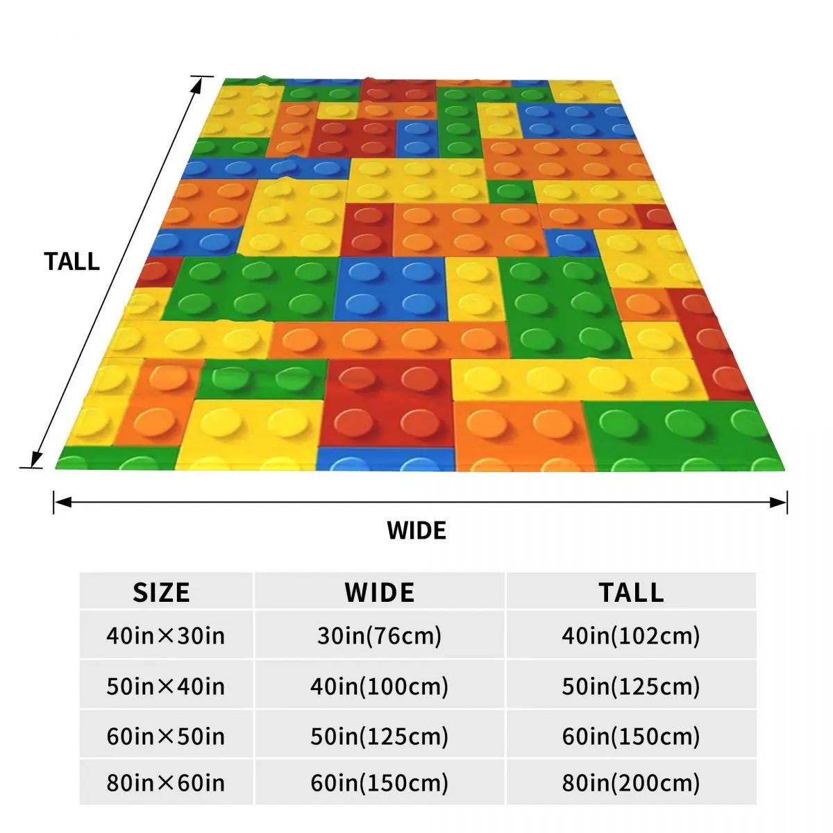 Building Blocks Construction Brick Blankets Soft Warm Flannel Throw Blanket Bedding for Bed Living room Picnic Travel Home Sofa