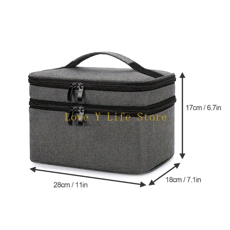 L74C Clinical Storage Bag Waterproof Layered Compartments Elastic Mesh Pockets