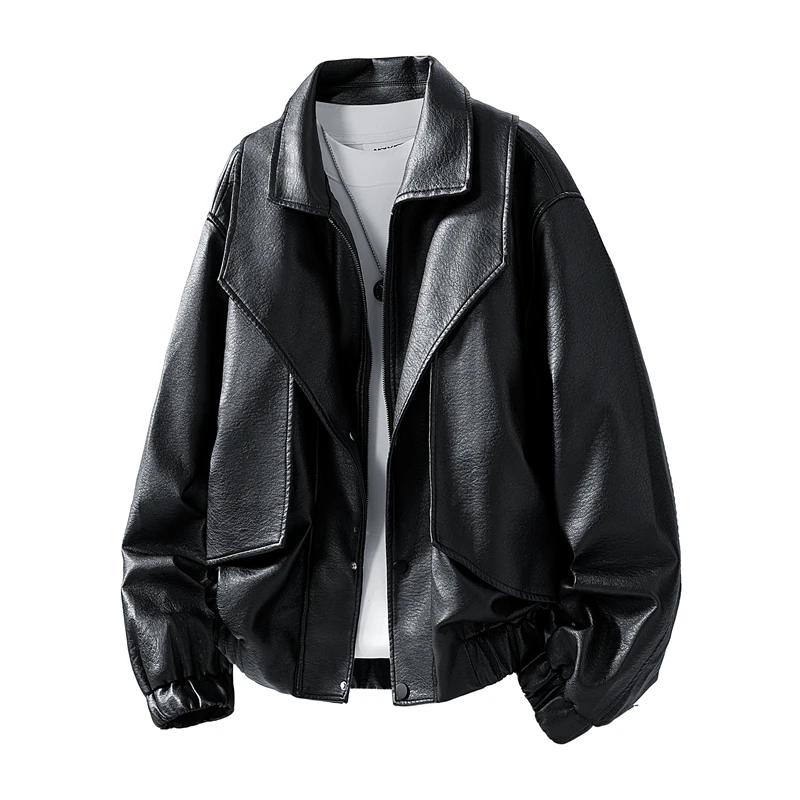 

New Autumn and Winter Men's Fashionable Leather Jacket Casual Slim Fit Coat