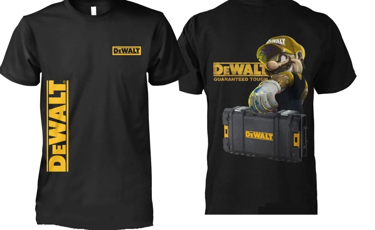 2024 Amazing Tees Men T Shirt Double-sided Casual yawed Dewalts Service T-shirt Male T-shirts Graphic Short Sleeve City