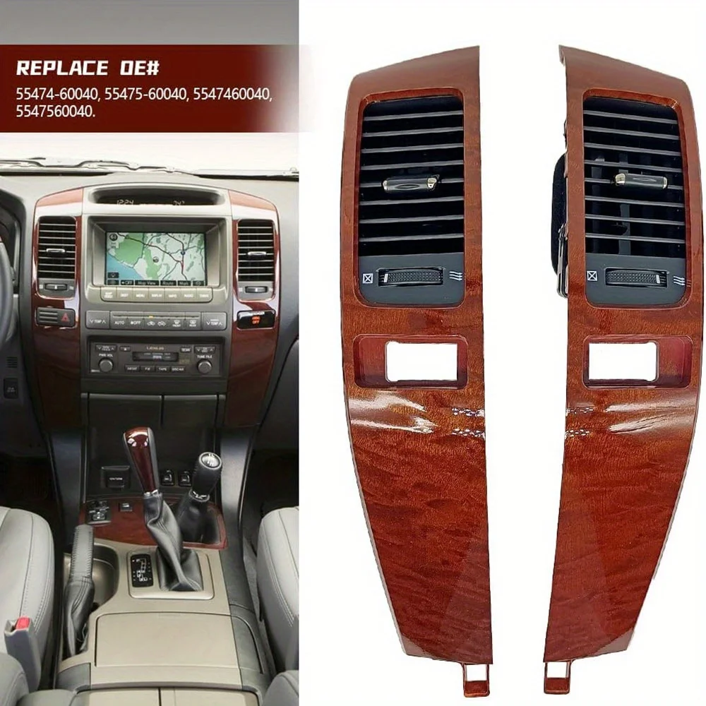 

For Lexus GX470 Toyota Land Cruiser Prado LC120/J120 2002-2009 Center Dash Air Conditioner Duct Vent Grille Panel Replace 4PCS