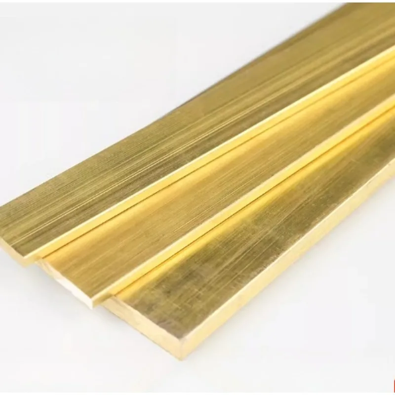 Brass Flat Bar Metal Plate Strike Thick 3mm-20mm Copper Rectangular Solid Metal Sheet Width10mm-50mm Length100mm-500mm
